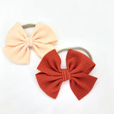 Waffle Knit Hair Bow