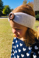 Baby Knit Ear Warmer w/Button