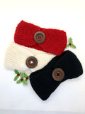 Baby Knit Ear Warmer w/Button