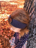 Baby Knit Ear Warmer w/Button