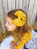 Ruffle Hair Bow Clip & Headband