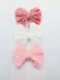 Ruffle Hair Bow Clip & Headband