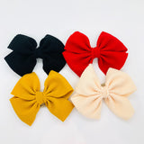 Waffle Knit Hair Bow